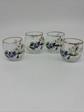 Four Antique Enameled Moser Karlsbad Lilly Of The Valley Design picture