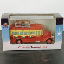 2006 Carole Towne Collection Bus w/ Luggage Rack & Christmas Wreaths VTG picture