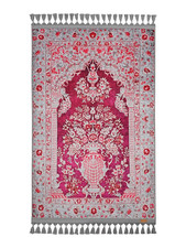 Prayer Rug Islamic Gift For Her Soft Silky Muslim Prayer Mat Sajadah Janamaz picture