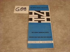 G88 VINTAGE OCTOBER 1957 TRAIN SCHEDULE TIMETABLES NEW HAVEN RAILROAD SYSTEM picture