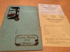 1933 Camp Wayne For Boys Brochure Pa picture
