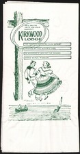 Vintage napkin HAGADORNS KIRKWOOD LODGE Osage Beach Missouri unused n-mint picture
