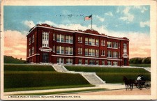 Lincoln Public School Building in Portsmouth OH 1916 Vintage Postcard TP12-6 picture