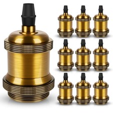 Pack E26 Vintage Brass Ceramic Pendant Light Sockets Edison Bulb Holder picture