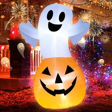TRMESIA 4 Ft White Ghost Halloween Inflatable picture