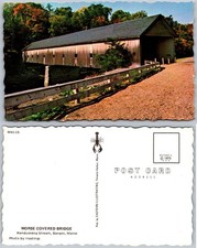 Morse Covered Bridge Bangor Maine Postcard picture