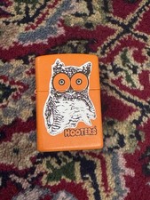 Vintage 2005 Hooters Owl Orange Matte Zippo Lighter Excellent No Box picture
