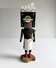 Vintage Hopi Hemis Kachina Wood Doll Figure, Signed Juanita picture