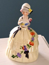 VINTAGE GERMAN PORCELAIN ELEGANT  FIGURAL LADY PERFUME BOTTLE picture