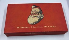 Vintage 1950s Christmas candy empty red box Santa Vignette Williams Package picture