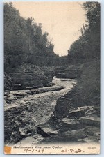 c1905 Quebec City QC Canada Vintage Postcard Montmorency River Semi Aerial View picture