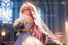 Zero Two Anime Waifu Card With NFC Chip A5 Holographic Collectible N1-K6-04 picture