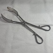 Vtg Silver Plated Salad servers scissor Tongs silverplate 9