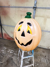 Vintage 24” General Foam Blow Mold Jack O Lantern Pumpkin Halloween Decor picture