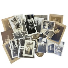 40 Antique 1910s-1930s Photographs Pre-WWII Americana College Family Babies Lot picture