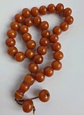 Vintage Islamic Prayer Beads 33 Misbaha Tesbih 107g Large Beads picture