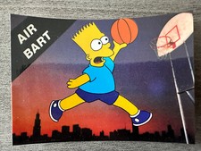 1990 Broder Bart Simpson Air Bart Michael Jordan Promo Card The Simpson picture