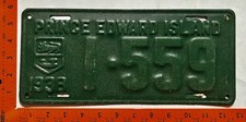 1938 Prince Edward Island Passenger Car License plate picture