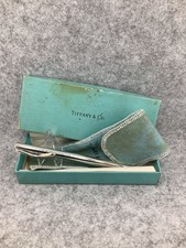 💎 Vtg Tiffany and Co Elsa Peretti Teardrop Sterling Silver Pen w/ Box& Pouch picture