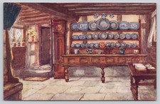 Anne Hathaway's Cottage Best Room Stratford-on-Avon Vintage Postcard picture