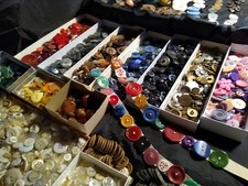 BIG Antique/Now Button LOT Vintage Large Variety Mother  Pearl Color Style Size picture