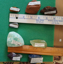 Set of 8 Assorted Semi-Precious/Collector Stones,  theLargest one is 110 Grams picture