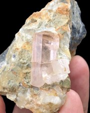 72 Grams Natural Transparent Pink Topaz Crystal on Matrix | Katlang Pakistan  picture