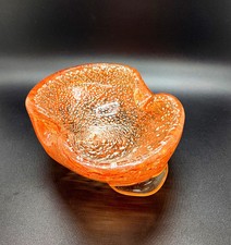 Vintage Glass Dish w/Goldflake  picture