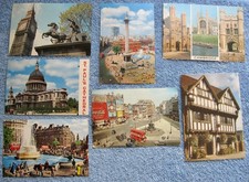 Vintage Lot of 7 UK ENGLAND; 4 UNUSED Postcards; 3 Posted w/Stamps; 1980's picture
