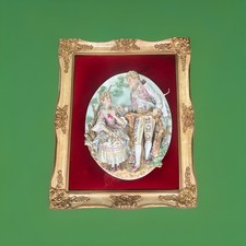 Victorian Antique Italian Capodimante Porcelain Bas Relief picture