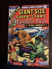 GIANT-SIZE SUPER-STARS #1 FANTASTIC FOUR THE THING VS HULK MARVEL COMICS 1974 picture