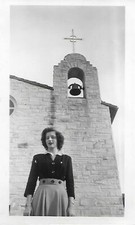 COLLEGE GIRL Vintage FOUND PHOTO Texas bw  Original Snapshot 04 4 O picture