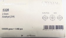 1440 Pc Factory Pk REAL Swarovski 5328 2.5mm Bicone Amethyst (204) picture