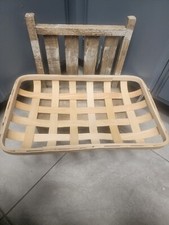 Tobacco Wood Woven Decorative Shallow Basket Decorative Wall And Craft Decor picture