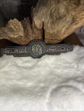 Tecumseh Products Co. Vintage Iron Plate Logo USA Advertising Sign I895 picture