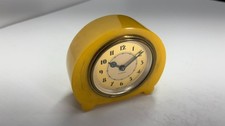 Exceptional bakelite catalin Plymouth clock.  Rare color and condition. Chunky. picture