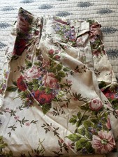 VINTAGE  PINCH PLEATED DRAPES 3 PANELS 24 W X 64 L  COTTON WELL MADE USA- LIGHT picture