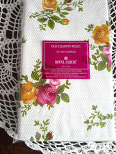 Royal Albert Old Country Roses Cloth Napkins Set of 4 picture