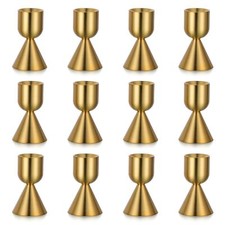 NUPTIO Gold Candlestick Holder Bulk: 12 Pcs Taper Candlesticks Holders for Ta... picture