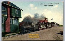 C.1913 VENICE, CA 20TH CENTURY LIMITED AT FULL SPEED TRAIN RR Postcard Q26 picture