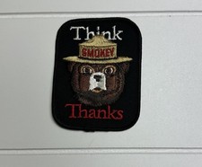 Vtg Smokey The Bear Prevent Forest Fires Think Thanks Patch picture