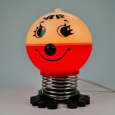 Vintage Soviet NOS Funny Smiling Globe Desk Lamp 1985 USSR Space Age Retro Gift picture