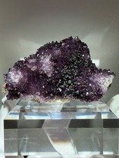 Natural Brazilian Amethyst Crystal Cluster on Acrylic Base 9cm x 5.5cm 174g picture