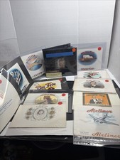 VINTAGE l CIGAR BOX Label Lot Big Five White Cat Henry M Original Lithos 1920s picture