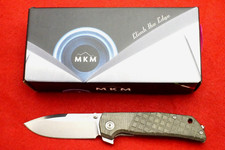 MKM LIONSTEEL MAXIMO MK MM-GCT TERZUOLA DESIGN TITANIUM/GREEN MICARTA M390 KNIFE picture