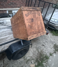 Shredded Whole Wheat Vintage Original Wooden Advertising Crate Box Brown/Black picture