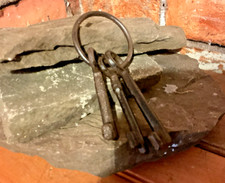 Set of 3 Vintage Style Cast Iron Jailers Keys...Great Home Decor...Ships Free picture