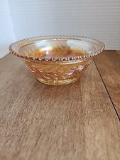 Imperial Glass Star Spray Marigold Carnival Glass Bowl 6