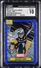 2024 Topps Marvel Chrome Blue Wave Refractor #54 Black Cat CGC 10 picture