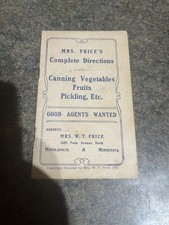 Antique  Mrs. Price's Complete Directions for Canning Advertising Booklet picture